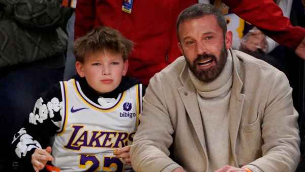 Feature Ben Affleck and Son Samuel Sit Courtside in Adorable Father-Son Date at NBA Game