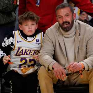 Feature Ben Affleck and Son Samuel Sit Courtside in Adorable Father-Son Date at NBA Game