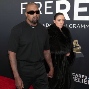 Feature Kanye West and Wife Bianca Censori Reportedly Pictured Leaving 2025 Grammys After Wild Entrance