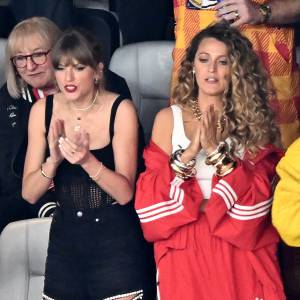 Feature Look Back at Who Taylor Swift Brought to the 2024 Super Bowl Ice Spice Ashley Avignone Blake Lively