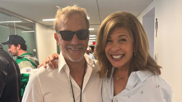 Hoda Kotb Poses With Kevin Costner at 2025 Super Bowl