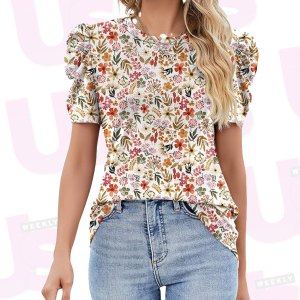 Ivicoer-Puff-Sleeve-Top-Amazon