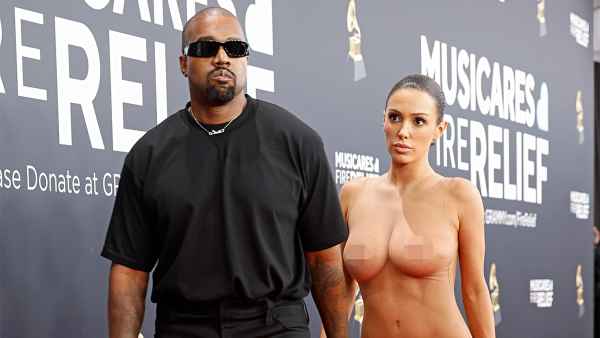 Kanye West Keeps It Casual at 2025 Grammy Awards While Wife Bianca Censori Poses in Sheer Dress