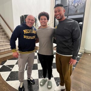 Notre Dame s Marcus Freeman and Son Vinny Had Recruiting Meeting with University of Michigan 760