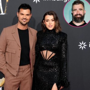 Taylor Lautners Wife Reacts to Jason Kelce Being Strongly Team Edward