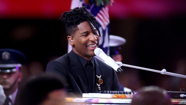 Jon Batiste Sings the National Anthem During 2025 Super Bowl