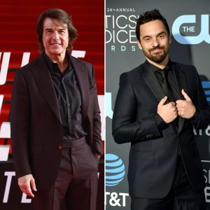 Tom Cruise and Jake Johnson