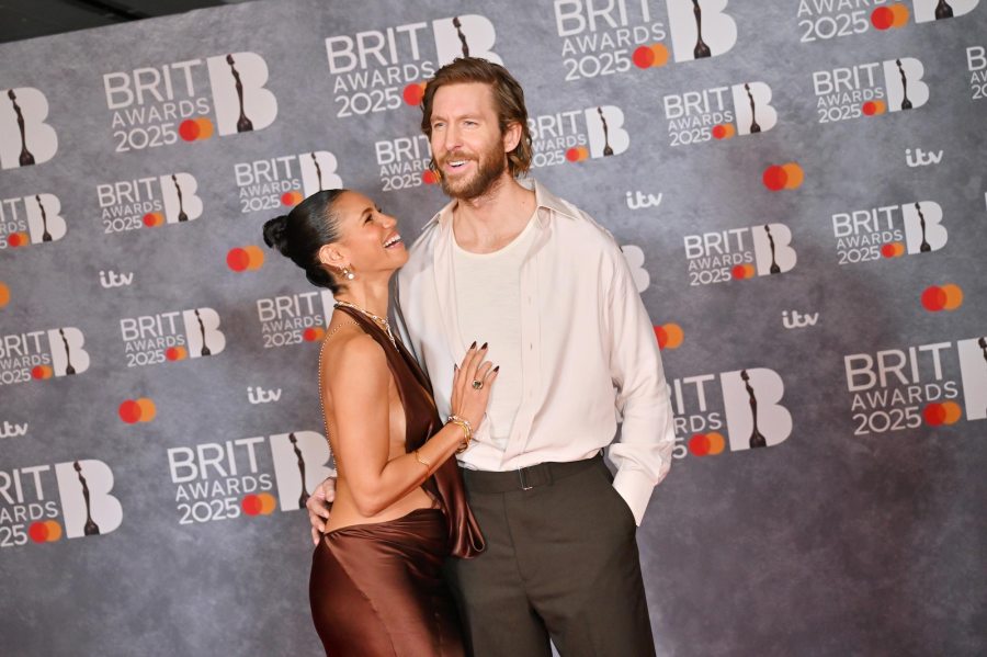 Calvin Harris Goes Scruffy at 2025 Brits With Wife Vick Hope