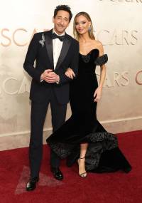 Adrien Brody and Georgina Chapman 97th Annual Oscars 2025 reach red carpet