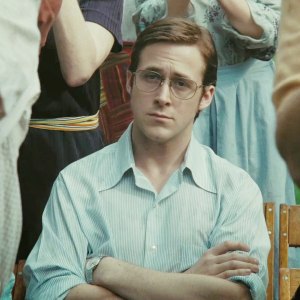 Ryan Gosling sits with his arms crossed in All Good Things.