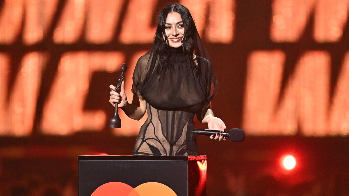 charli xcx brit awards 2025 dress Charli XCX Sheer Dress At 2025 Brit Awards