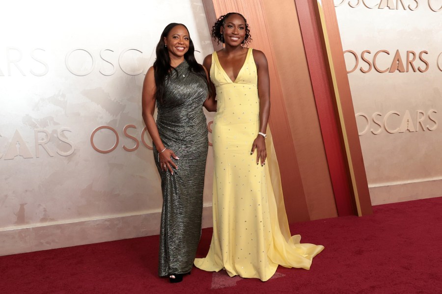 Coco Gauff and Her Mother Candi Walk the Oscars 2025 Red Carpet Together
