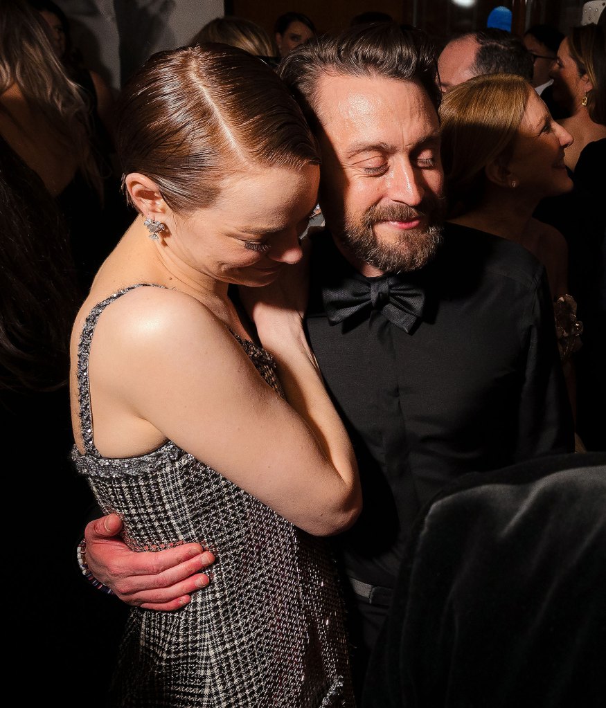 Emma Stone Hugs Ex Kieran Culkin at Post-2025 Oscars Party After His Big Win
