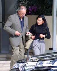 Press Conference Gene Hackman and her wife Betsy Arakawa