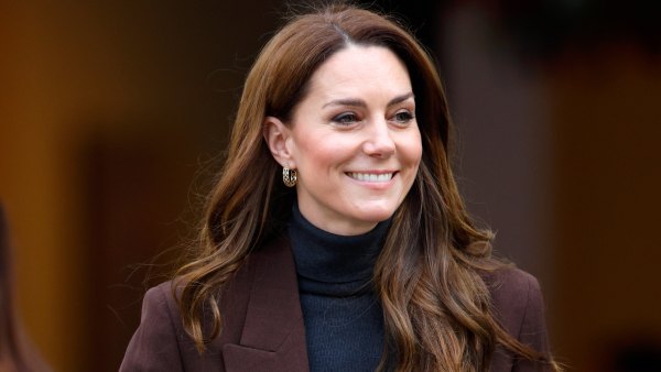 Kate Middleton in brown blazer