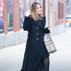 savannah guthrie in black trench coat