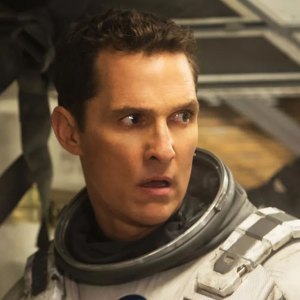 Anne Hathaway and Matthew McConaughey in Interstellar.