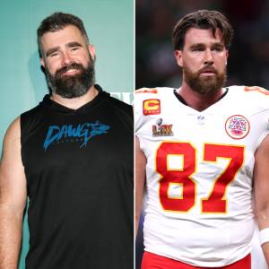 Jason Kelce Cant Believe Travis Kelce Hasn t Started Balding Yet