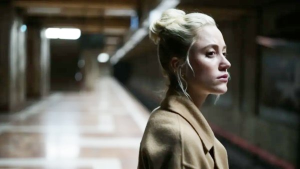 A woman waits for a subway in Watcher.