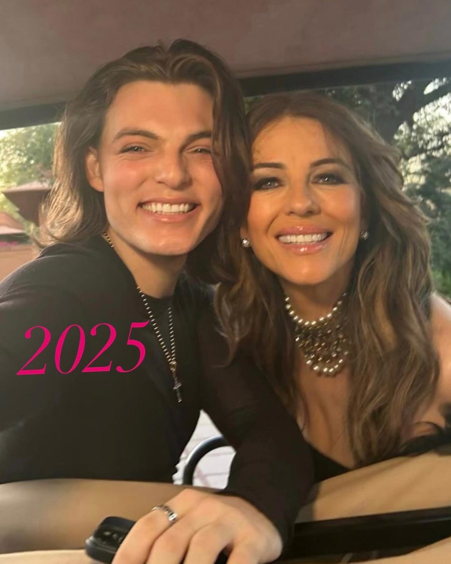 Elizabeth Hurleys Sweetest Moments With Her Son Damian Over the Years