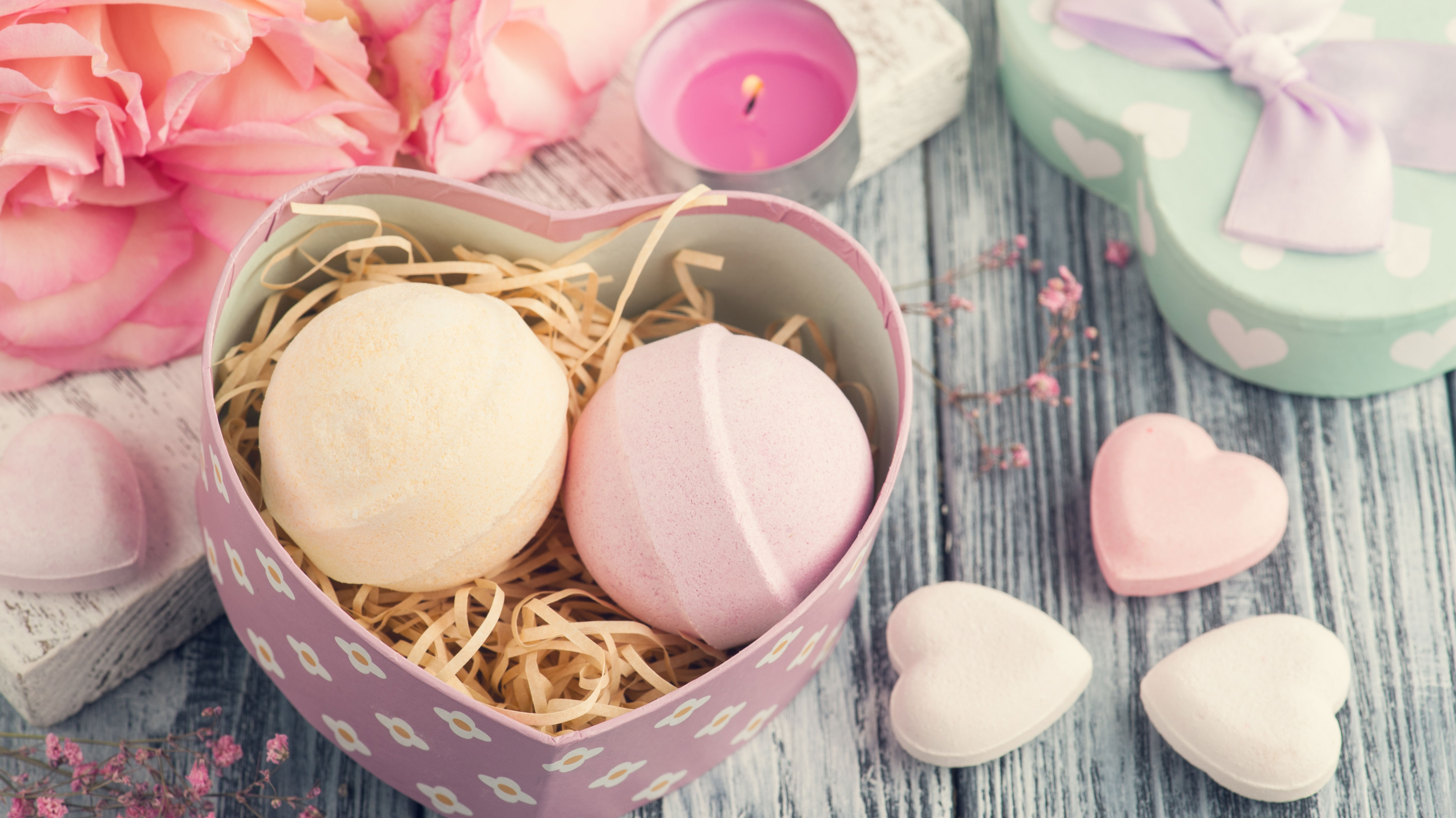 SPA composition with bath bombs - stock photo