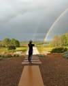 Ellen DeGeneres shows a rainbow after moving to England