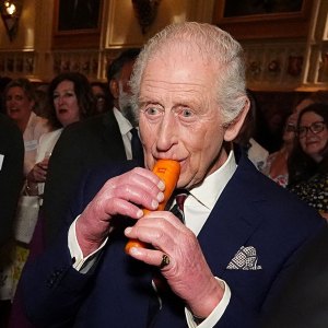 Feature King Charles Plays a Carrot Instrument With London Vegetable Orchestra