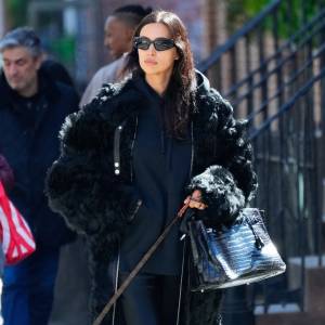 Irina Shayk is seen on April 1, 2025 in New York City.