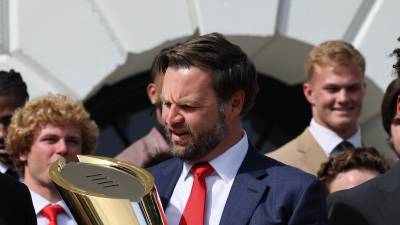 JD Vance Breaks College Football National Championship Trophy on Ohio State s White House Visit