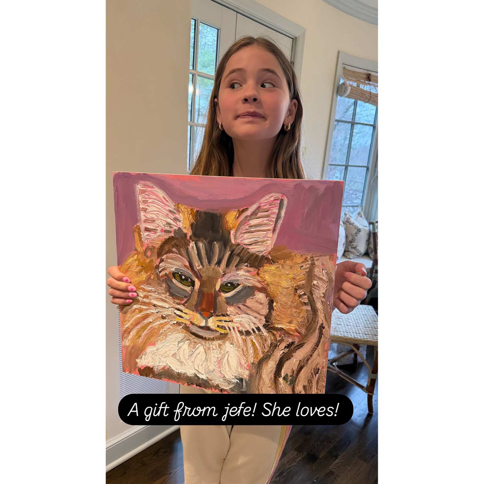 Jenna Bush Hager's Daughter Mila Gets Painting From George W. Bush | Us ...