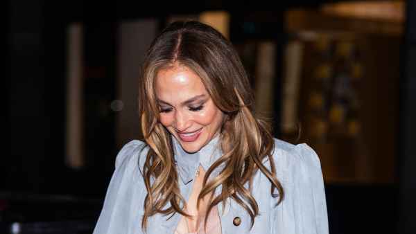 Jennifer Lopez Teases a Glimpse of Her Lingerie in Sheer Top