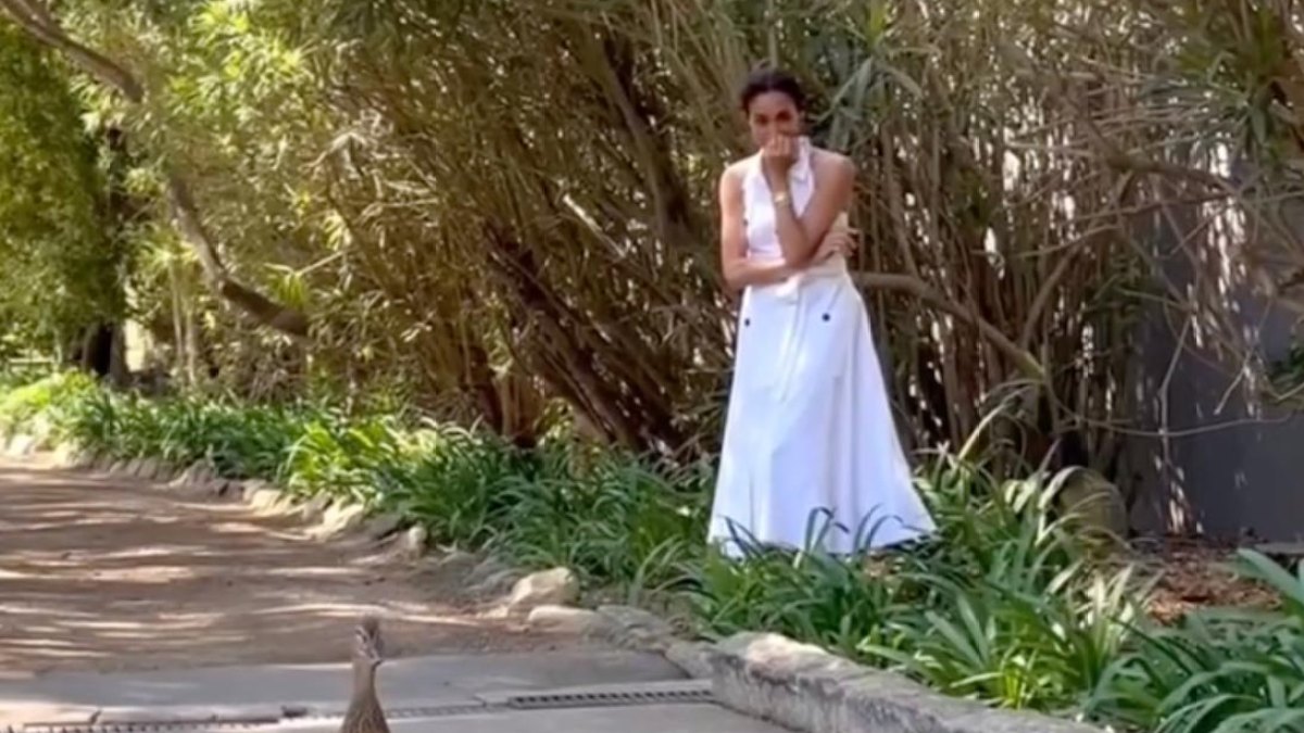Meghan Markle Rocks White Halter Dress on Easter Sunday | Us Weekly Meghan Markle Rocks White Halter Dress on Easter Sunday | Us Weekly