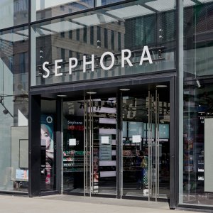 Frankfurt, Germany - April 11, 2024: Sephora store front in the shopping street Zeil in Frankfurt