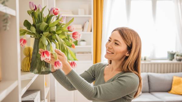 Decorating home for Easter - stock photo