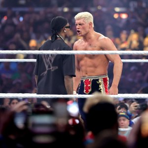 Travis Scott Gets Laid Out Cold At WrestleMania By Cody Rhodes