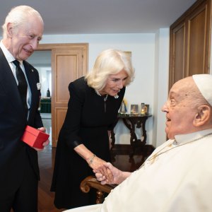 King Charles, Queen Camilla Meet Pope Francis on 20th Wedding Anniversary