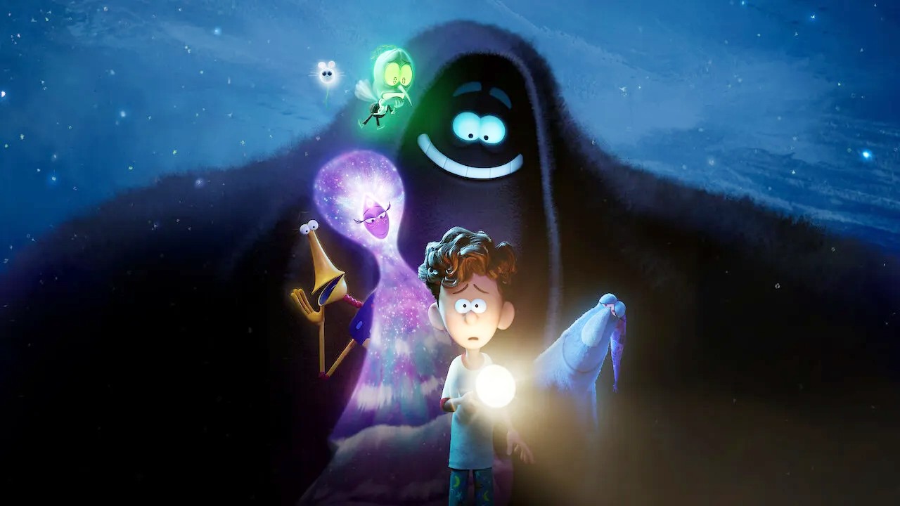 A boy is surrounded by supernatural creatures in Orion and the Dark.