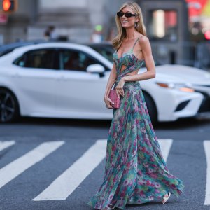 NEW YORK, NEW YORK - SEPTEMBER 10: seen wearing Bronx and Banco look, outside PatBo Show during New York Fashion Week on September 10, 2022 in New York City. (Photo by Jeremy Moeller/Getty Images)