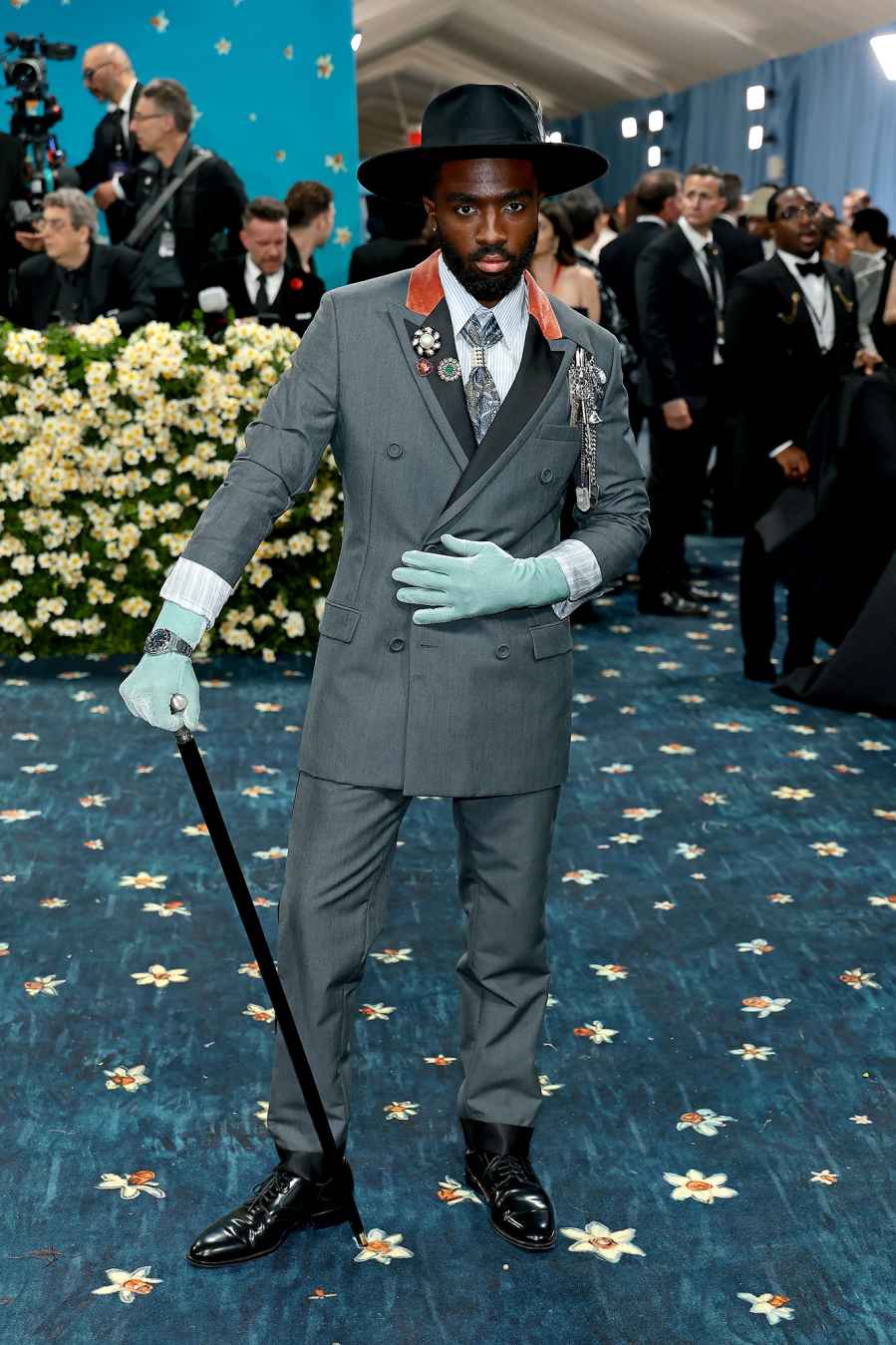 Caleb McLaughlin Red Carpet Arrival Blue Carpet 2025 Met Gala