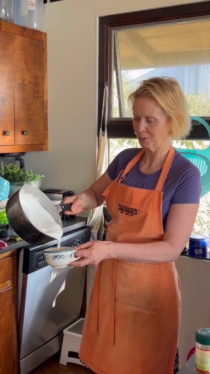 Cynthia Nixon Shows Off Her Normal Kitchen With Kale, Vases, More | Us ...