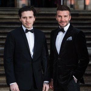 Brooklyn Beckham and David Beckham