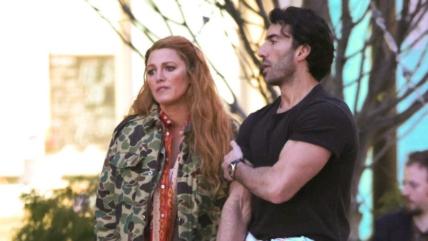 Blake Lively and Justin Baldoni on 'It Ends With Us' set