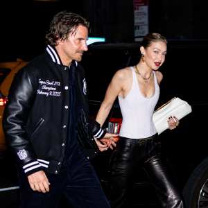 Bradley Cooper and Gigi Hadid on April 25, 2025 in New York City