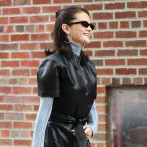 Selena Gomez is seen on the set of the TV series "Only Murders in the Building" on May 07, 2025 in New York City.
