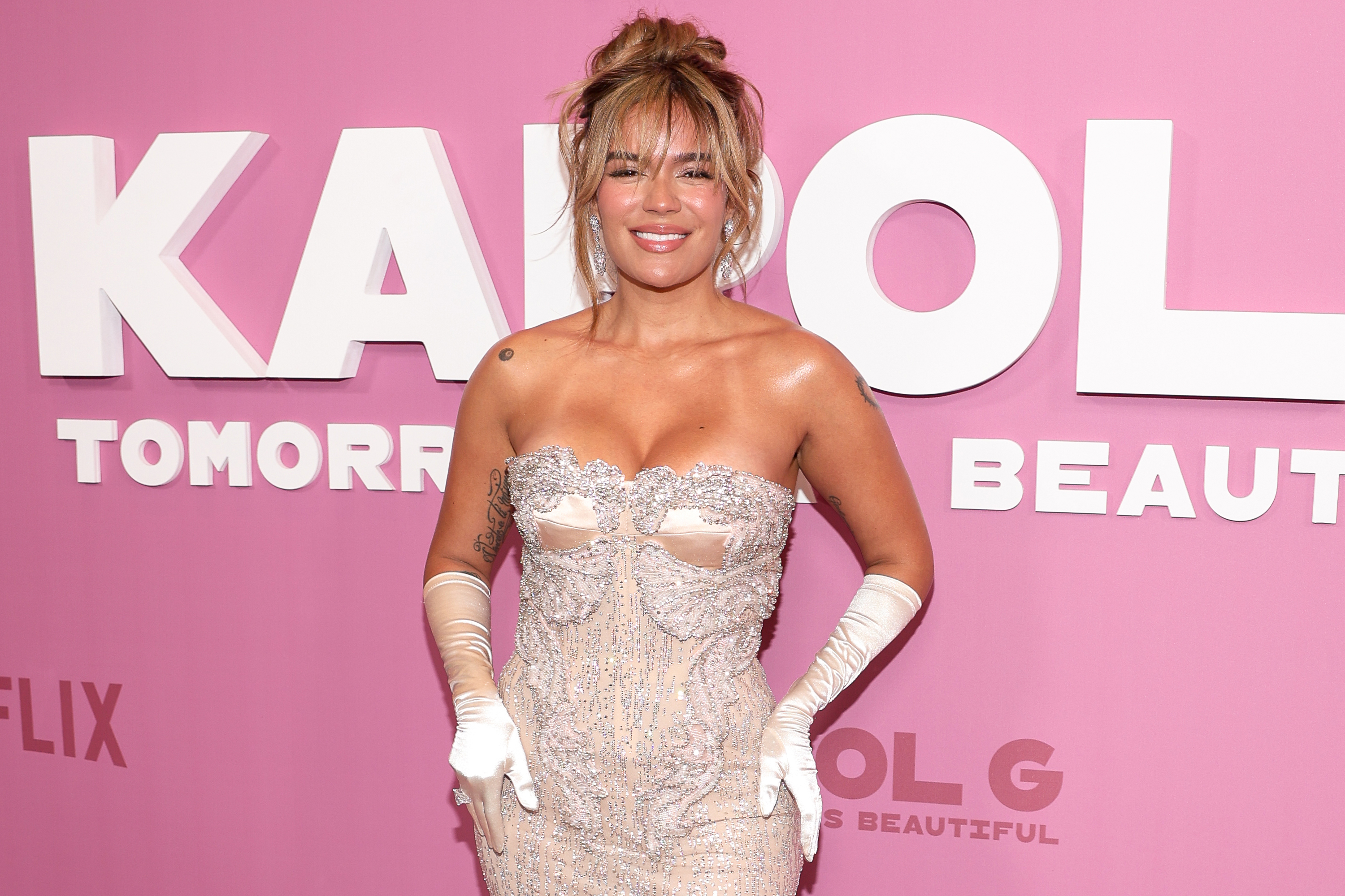 Karol G en la presentación de su documental 'Karol G: Mañana fue Bonito'