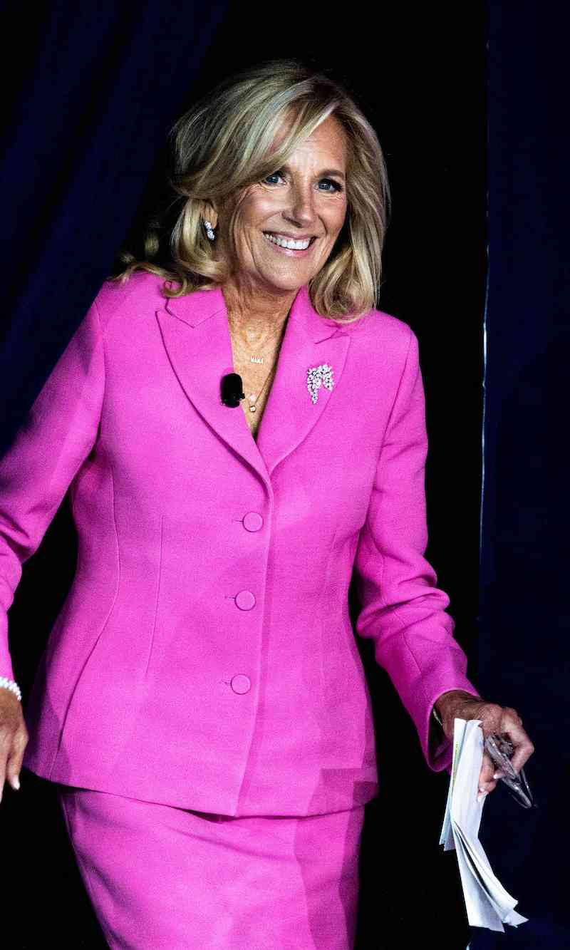 jill biden purple dress Jill Biden Purple Coat Gives Independent New York Designer a Boost