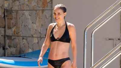 Natalie Portman Shows Off Her Enviable Bikini Body in Black Bikini in Cannes