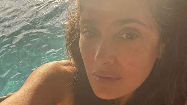 Salma Hayek Makes Her Sports Illustrated Swimsuit Cover Debut at Age 58