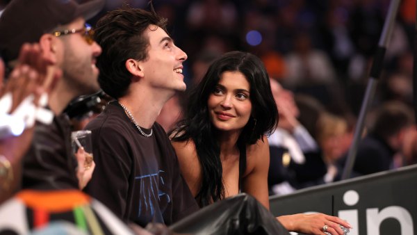 Timothee Chalamet and Kylie Jenner Boston Celtics and the New York Knicks