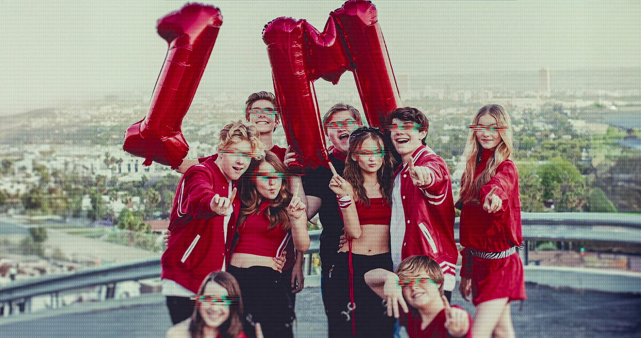 A group of young influencers celebrate gaining 1 million followers in 'Bad Influence: The Dark Side of Kidfluencing'